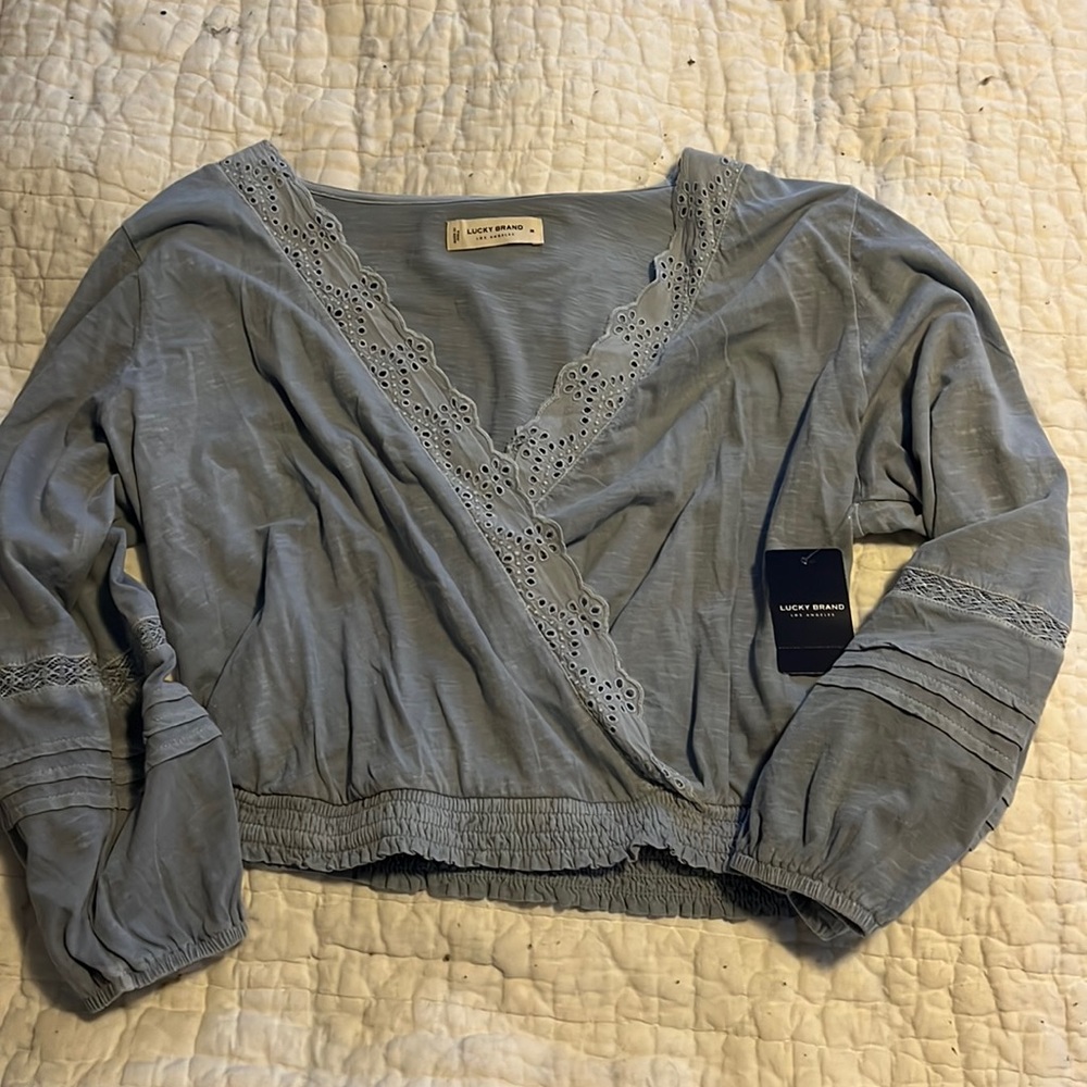 Lucky brand blue blouse